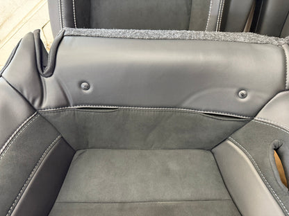 2020-2022 Mustang GT500 Rear Upper Lower Seats Black Suede Accents Hardware Belt