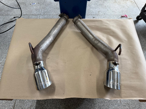 2010-2015 Chevrolet Camaro SS MBRP Axle Back Exhaust Muffler Deletes Used