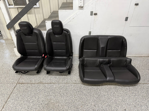 2010-2015 Chevy Camaro SS Black Leather Seats Front & Rear Convertible