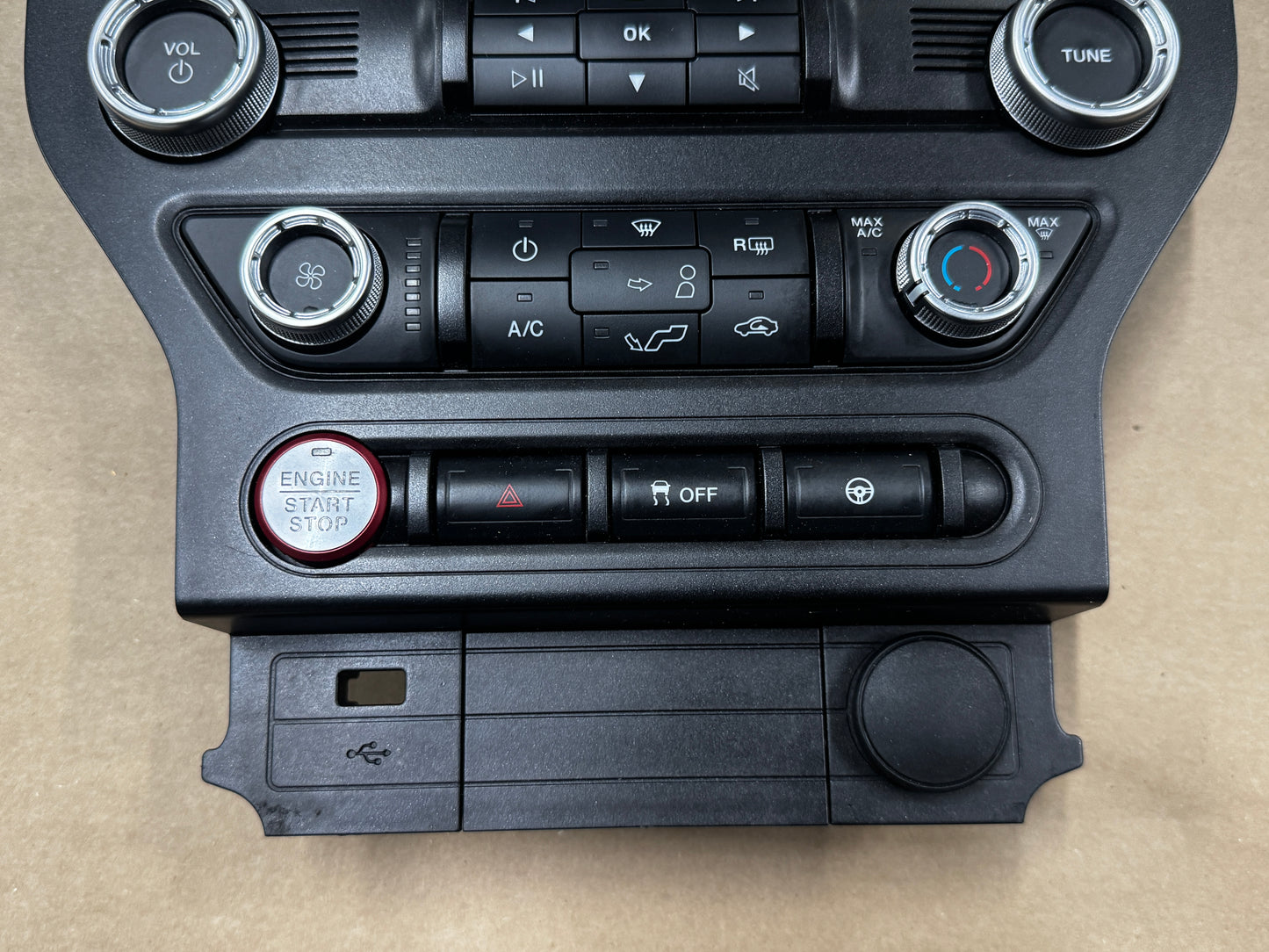 2018-2023 Ford Mustang GT Face Plate Radio Trim Piece