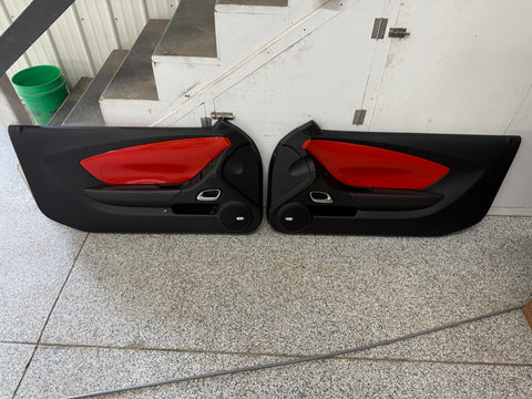 2010-2015 Chevrolet Camaro SS RH LH Pair Door Panels "Orange" Inserts