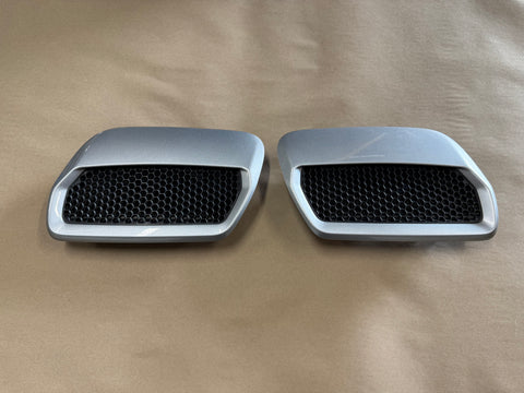 2018-2023 Ford Mustang GT 5.0 Hood Insert Vents RH LH Pair "Silver"