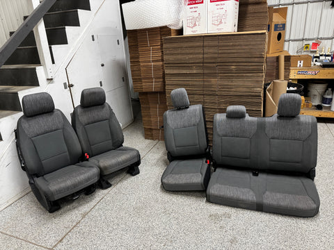 2023-2025 Ford F-250 F-350 Super Duty Front Rear Grey Cloth Seats