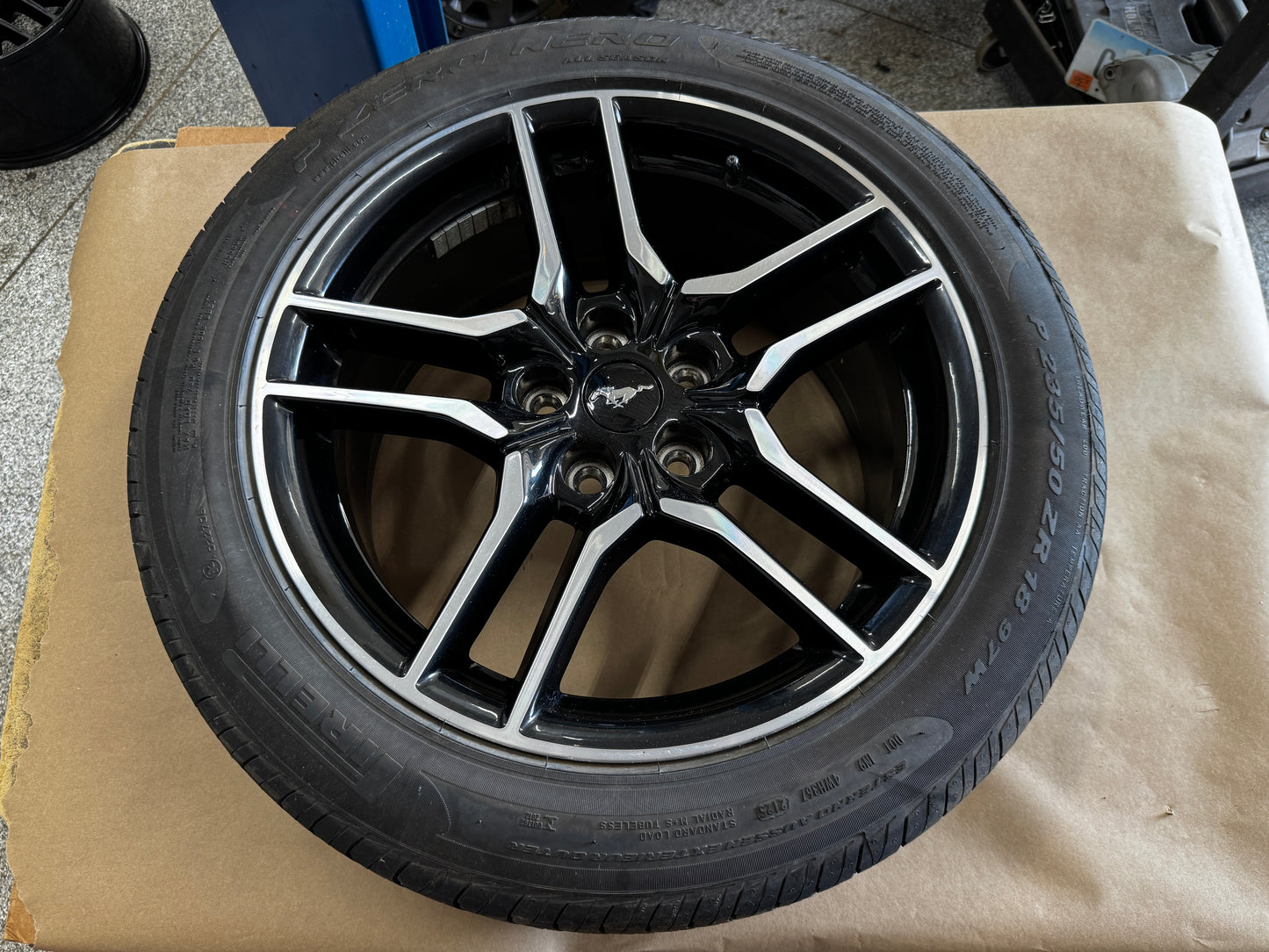 2018-2023 Ford Mustang GT 5.0 18x8" Wheel Rim Pirelli Pzero 235/50/18