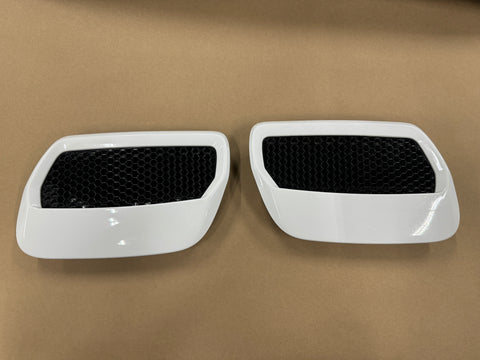 2018-2023 Ford Mustang GT 5.0 Hood Insert Vents RH LH Pair White