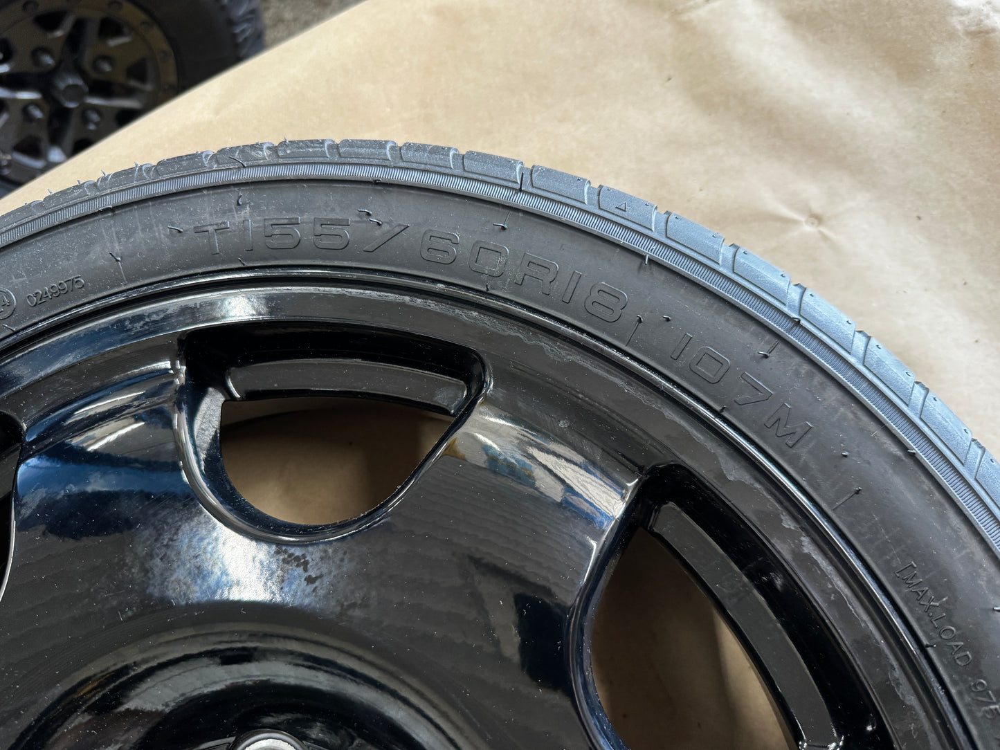 2015-2026 Ford Mustang GT Spare Tire 155/60/18 "Black"
