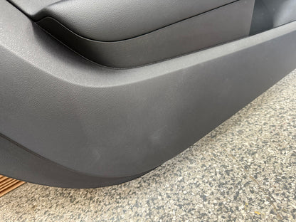 2018-2023 Ford Mustang GT LH Driver Leather/Suede Insert Door Panel Grey Stitch