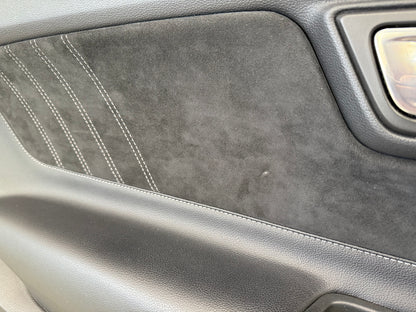 2018-2023 Ford Mustang GT LH Driver Leather/Suede Insert Door Panel Grey Stitch