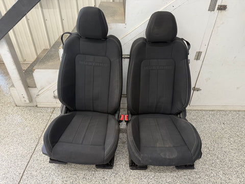 2018-2023 Ford Mustang GT Black Cloth Seats Coupe Front Power Seats