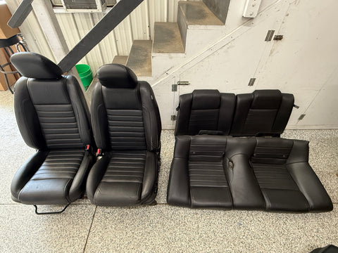 2007-2009 Ford Mustang Shelby GT500 Seats Black Front & Rear Coupe - OEM