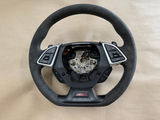 2016-2023 Chevy Camaro SS Steering Wheel Black Suede "Manual"