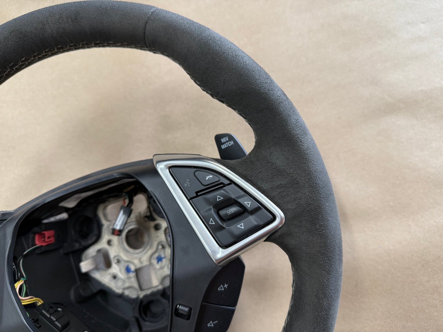 2016-2023 Chevy Camaro SS Steering Wheel Black Suede "Manual"