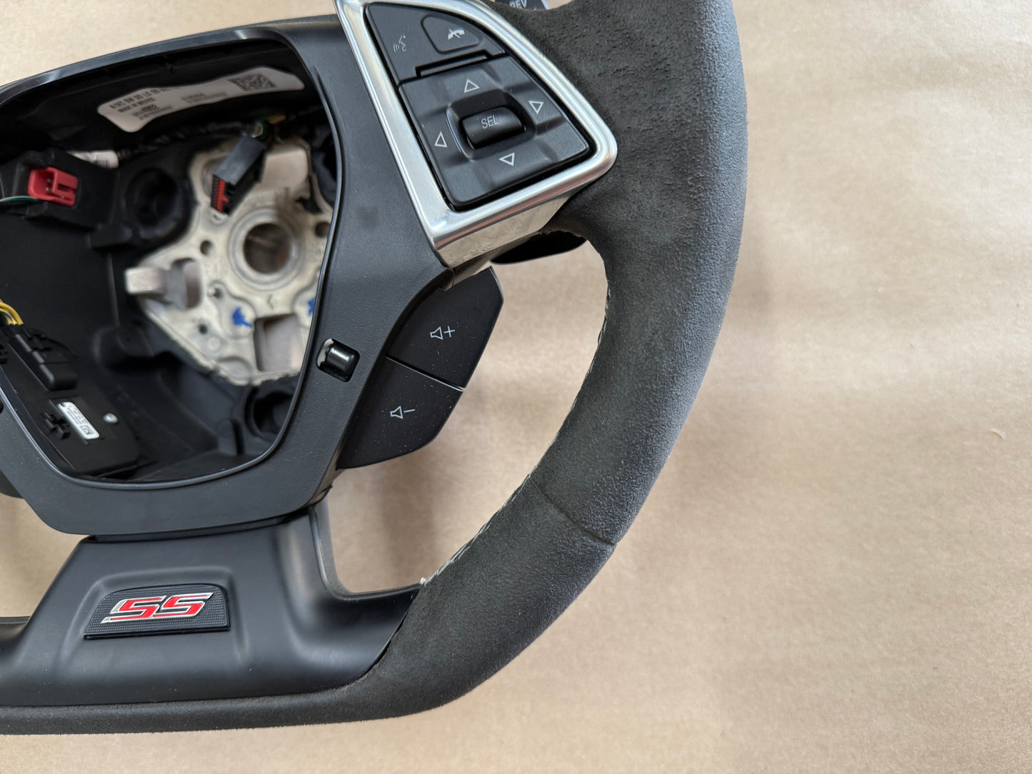 2016-2023 Chevy Camaro SS Steering Wheel Black Suede "Manual"
