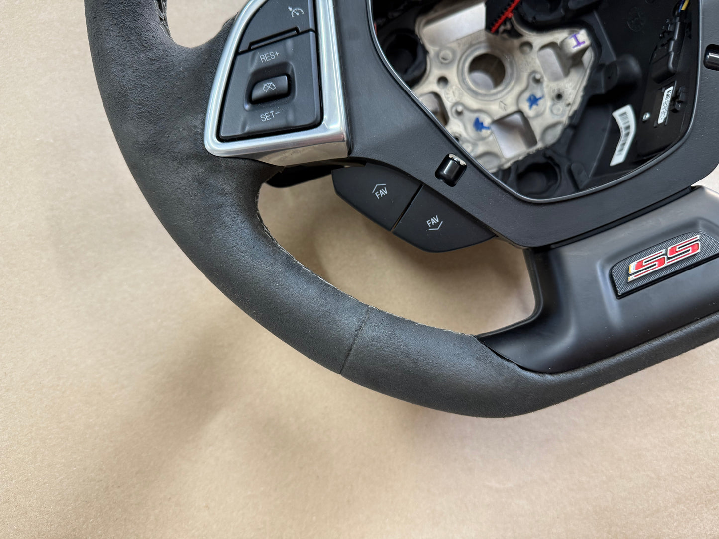 2016-2023 Chevy Camaro SS Steering Wheel Black Suede "Manual"