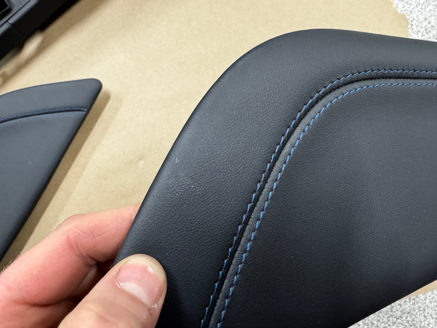 2024-2025 Ford Mustang Dark Horse Leather Center Console Top Knee Pads OEM