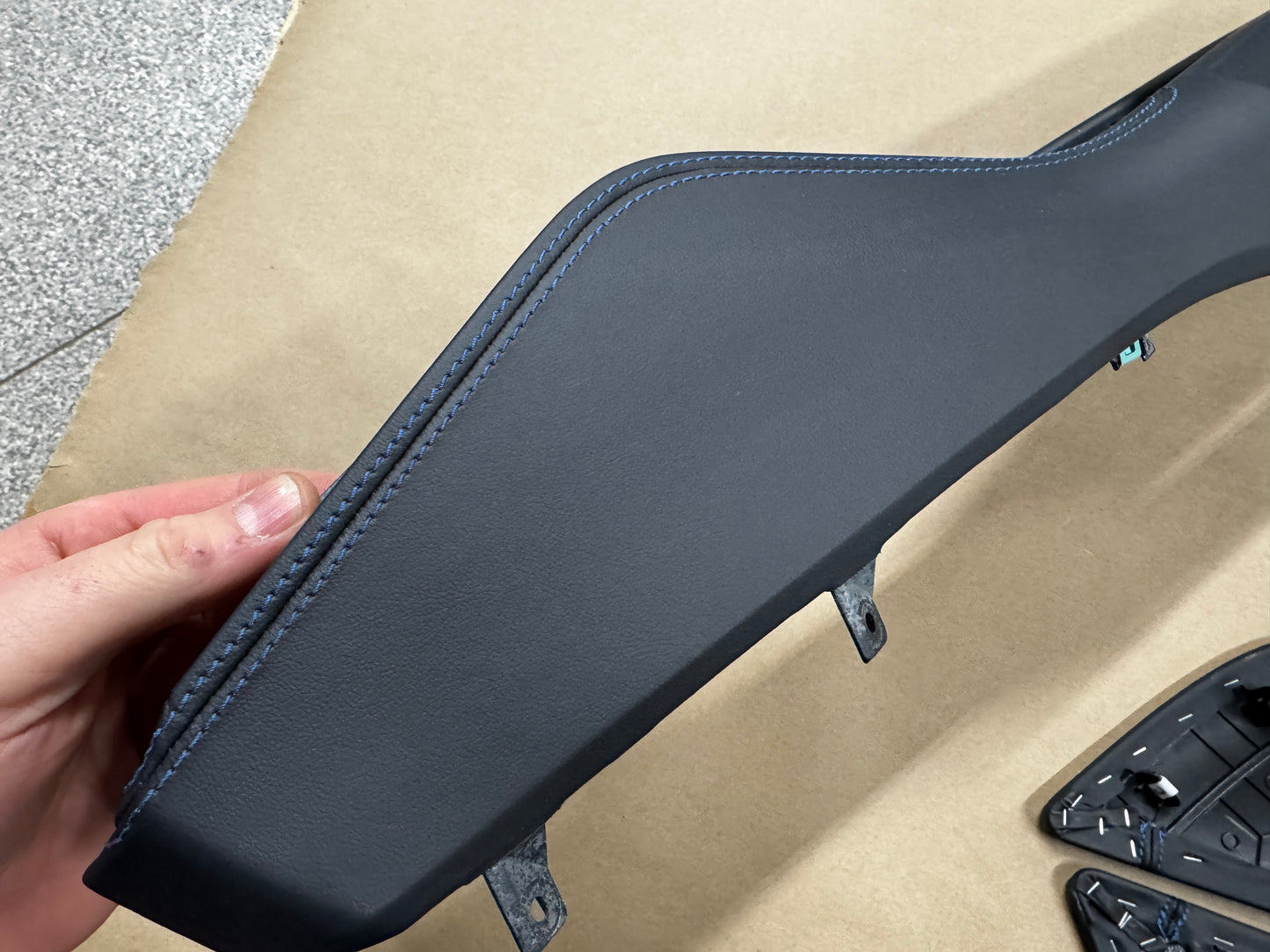 2024-2025 Ford Mustang Dark Horse Leather Center Console Top Knee Pads OEM