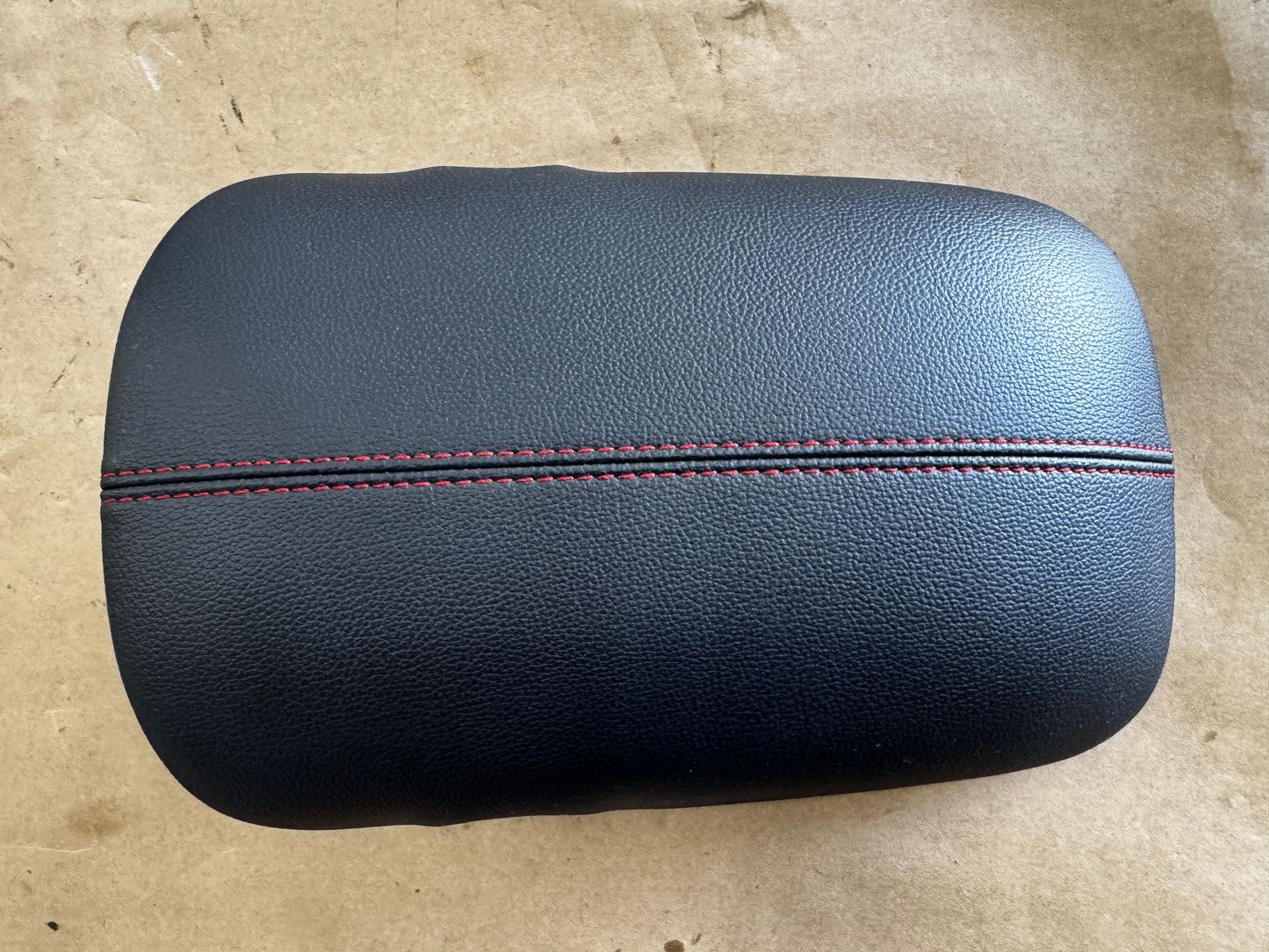 2015-2023 Ford Mustang Center Top Console Lid Armrest Red Stitching - OEM
