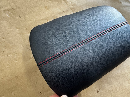 2015-2023 Ford Mustang Center Top Console Lid Armrest Red Stitching - OEM