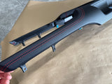 2018-2023 Mustang GT Center Console Top Interior Trim Pieces Leather Red Stitch