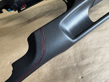 2018-2023 Mustang GT Center Console Top Interior Trim Pieces Leather Red Stitch