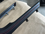2018-2023 Mustang GT Center Console Top Interior Trim Pieces Leather Red Stitch