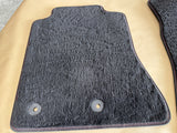 2015-2023 Ford Mustang Black Front Floor Mats Carpet "Red Stitch" - OEM