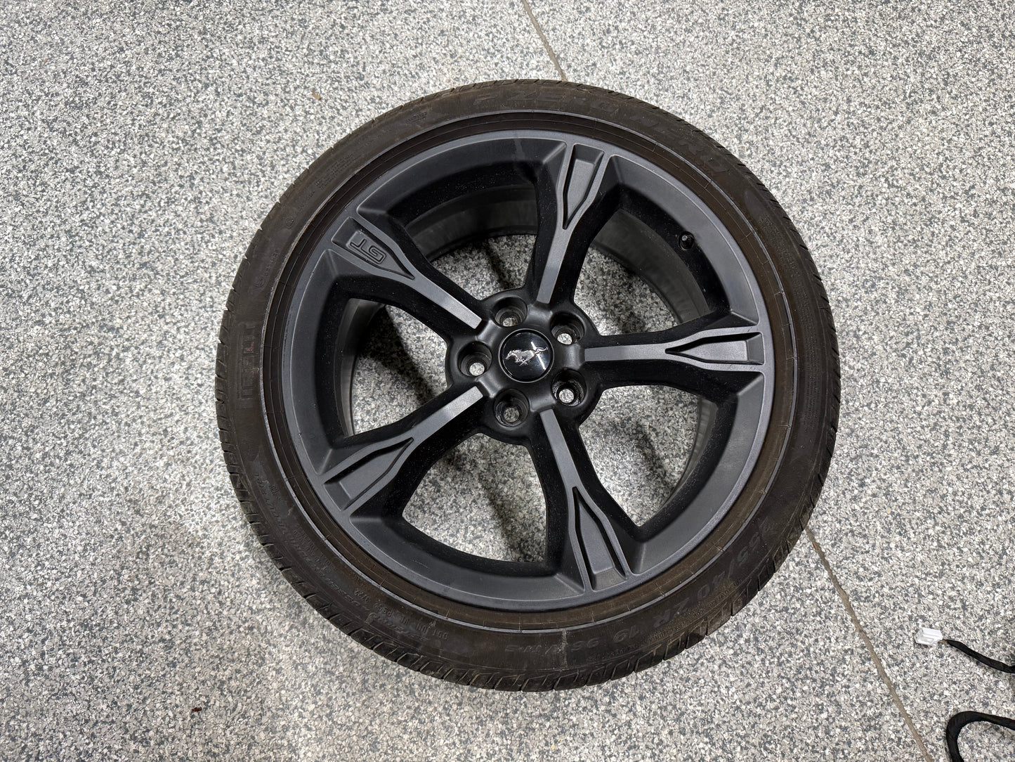 2018-2023 Ford Mustang GT Black Wheel Rim 19"x8.5" Pirelli