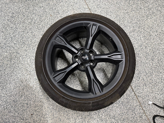 2018-2023 Ford Mustang GT Black Wheel Rim 19"x8.5" Pirelli