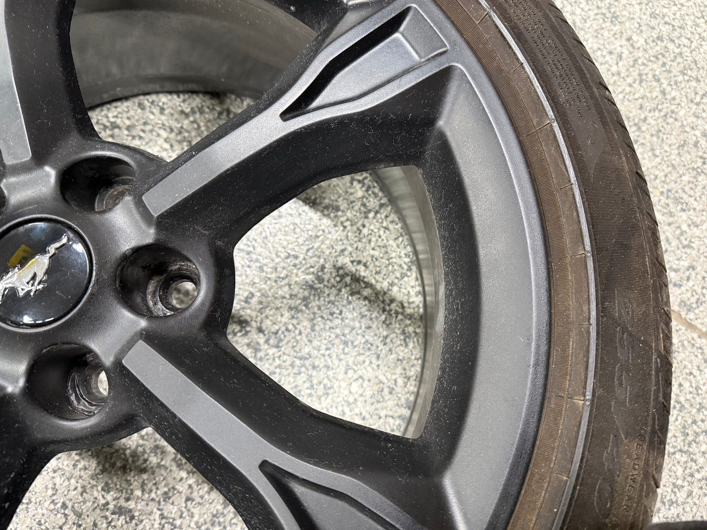2018-2023 Ford Mustang GT Black Wheel Rim 19"x8.5" Pirelli