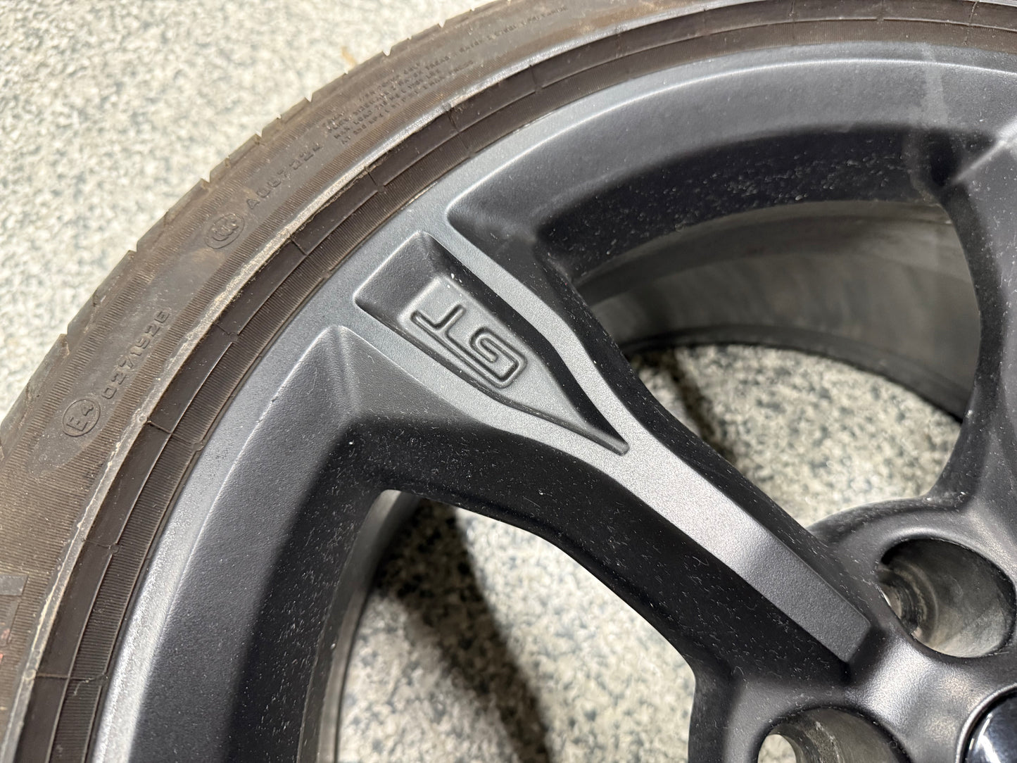 2018-2023 Ford Mustang GT Black Wheel Rim 19"x8.5" Pirelli