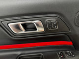 2018-2023 Ford Mustang GT LH Driver Leather Insert Door Panel Red Insert