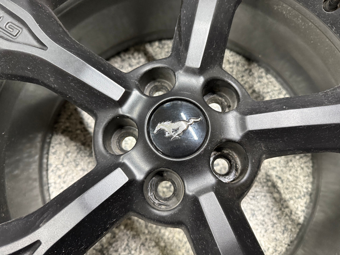 2018-2023 Ford Mustang GT Black Wheel Rim 19"x8.5" Pirelli