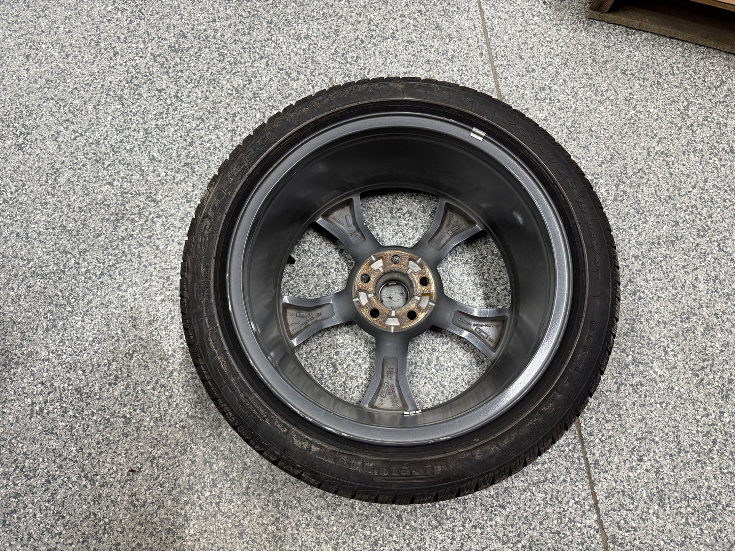 2018-2023 Ford Mustang GT Black Wheel Rim 19"x8.5" Pirelli