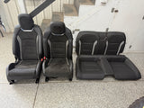2016-2024 Chevrolet Camaro SS Front Rear Seats Recaro Black Leather Suede