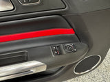 2018-2023 Ford Mustang GT LH Driver Leather Insert Door Panel Red Insert