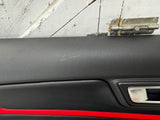 2018-2023 Ford Mustang GT LH Driver Leather Insert Door Panel Red Insert