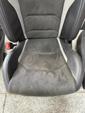 2016-2024 Chevrolet Camaro SS Front Rear Seats Recaro Black Leather Suede