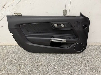 2018-2023 Ford Mustang GT LH Driver Leather Insert Door Panel Grey Stitching
