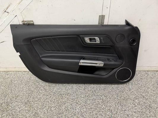2018-2023 Ford Mustang GT LH Driver Leather Insert Door Panel Grey Stitching