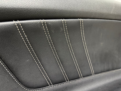 2018-2023 Ford Mustang GT LH Driver Leather Insert Door Panel Grey Stitching