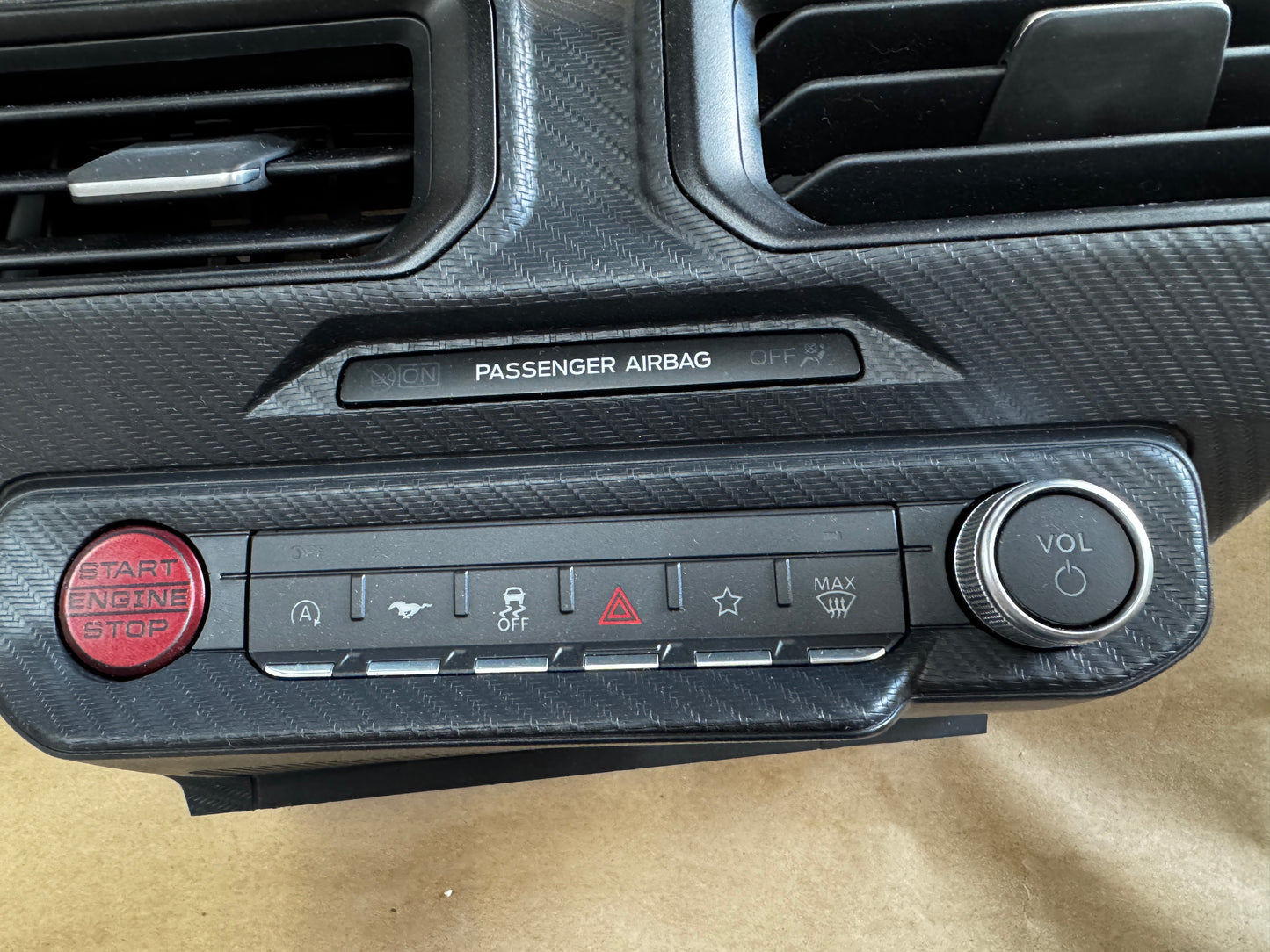 2024-2025 Ford Mustang S650 Center Dash Trim Air Vents Push Start Bezel Panel
