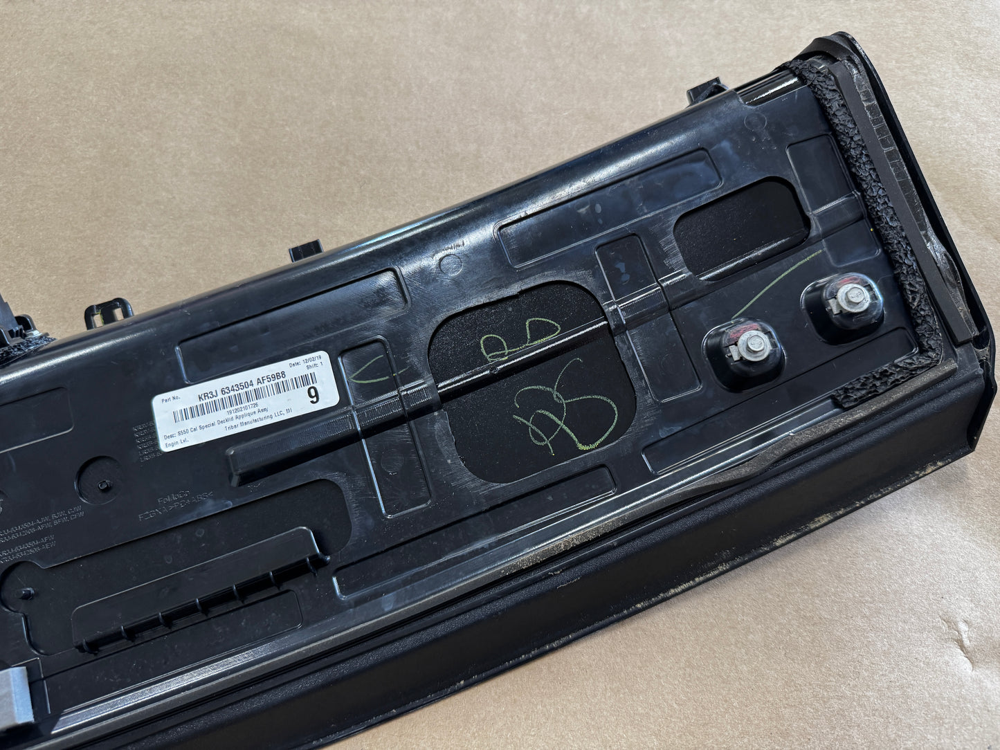 2018-2023 Mustang California Special Trunk lid Panel Rear Decklid Back-Up Camera