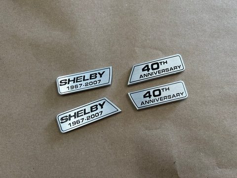 2007 Ford Mustang Shelby GT500 Snake Wings Fender Emblems 40th Anniversary