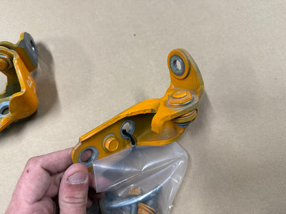 2015-2023 Mustang GT GT500 GT350 Door Hinges LH Driver Upper Lower "Orange"