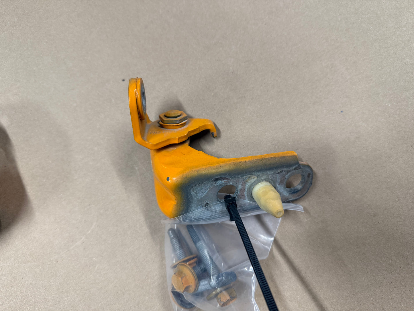 2015-2023 Mustang GT GT500 GT350 Door Hinges LH Driver Upper Lower "Orange"