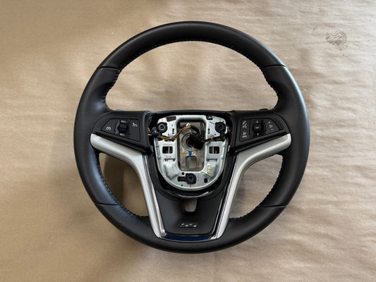 2012-2015 Chevy Camaro SS Steering Wheel Black "Auto" "Blue Stitch" 8k Mile