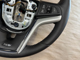2012-2015 Chevy Camaro SS Steering Wheel Black "Auto" "Blue Stitch" 8k Mile