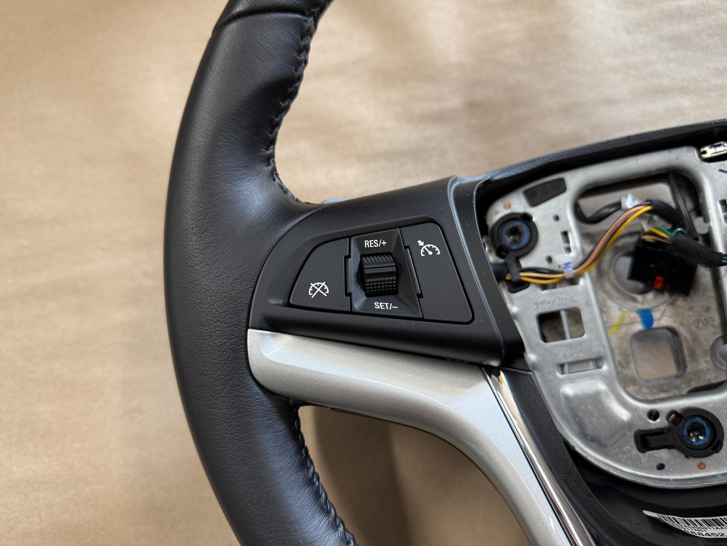 2012-2015 Chevy Camaro SS Steering Wheel Black "Auto" "Blue Stitch" 8k Mile