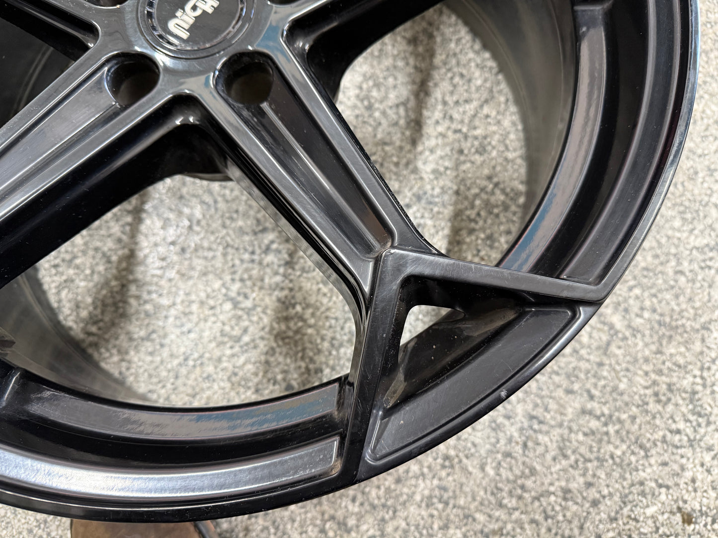 2005-2023 Ford Mustang Niche Arrow Black Wheels Set of 3 20x9"