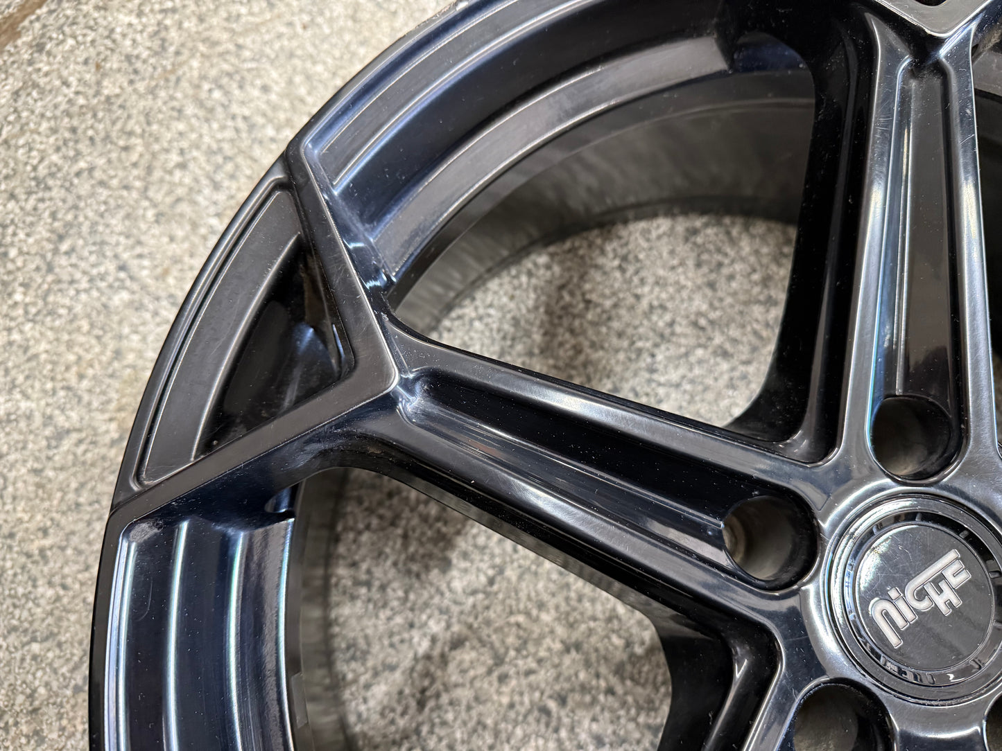 2005-2023 Ford Mustang Niche Arrow Black Wheels Set of 3 20x9"